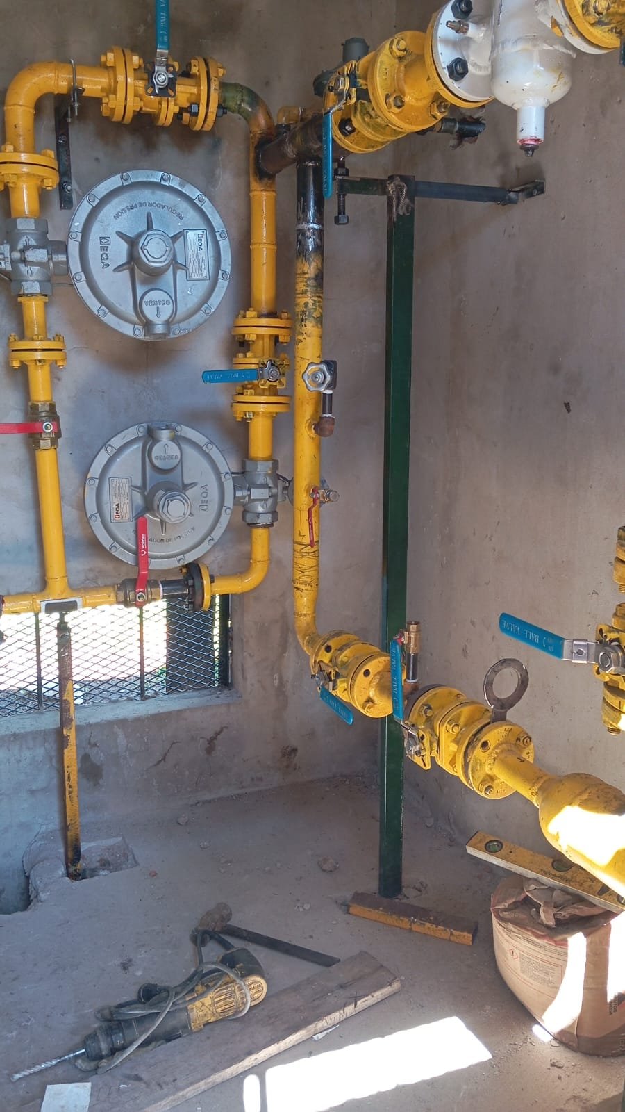 Gasoducto La Salle Catán, plano de planta de la red