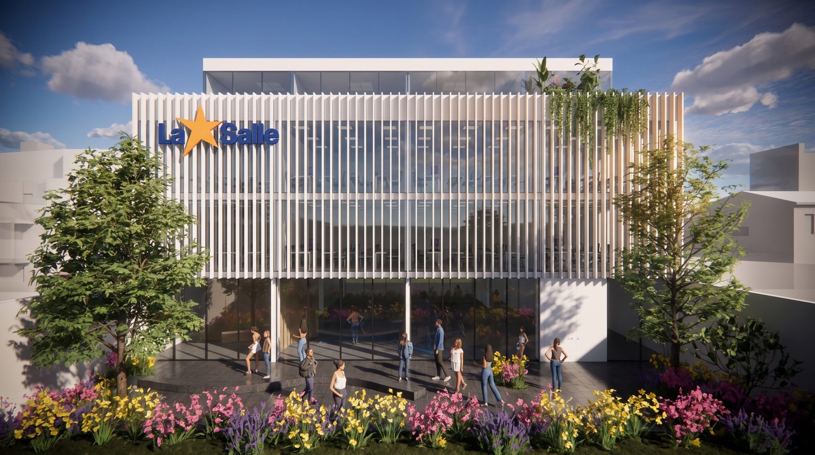 Escuela Secundaria La Salle Porres, render del volumen exterior