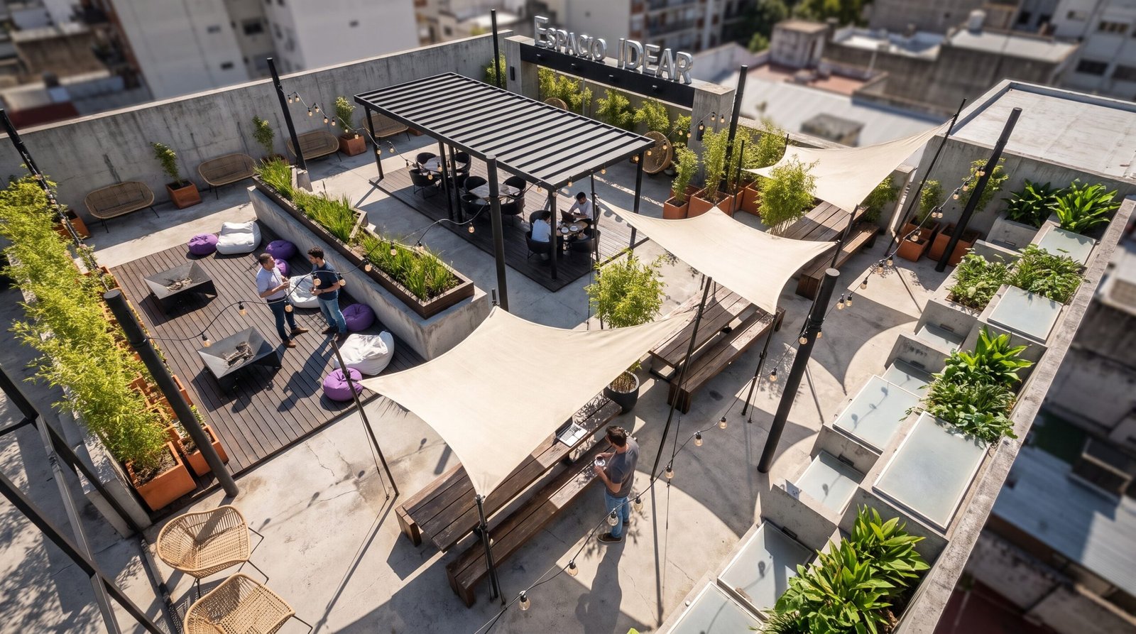 Espacio Idear, render del sector de coworking