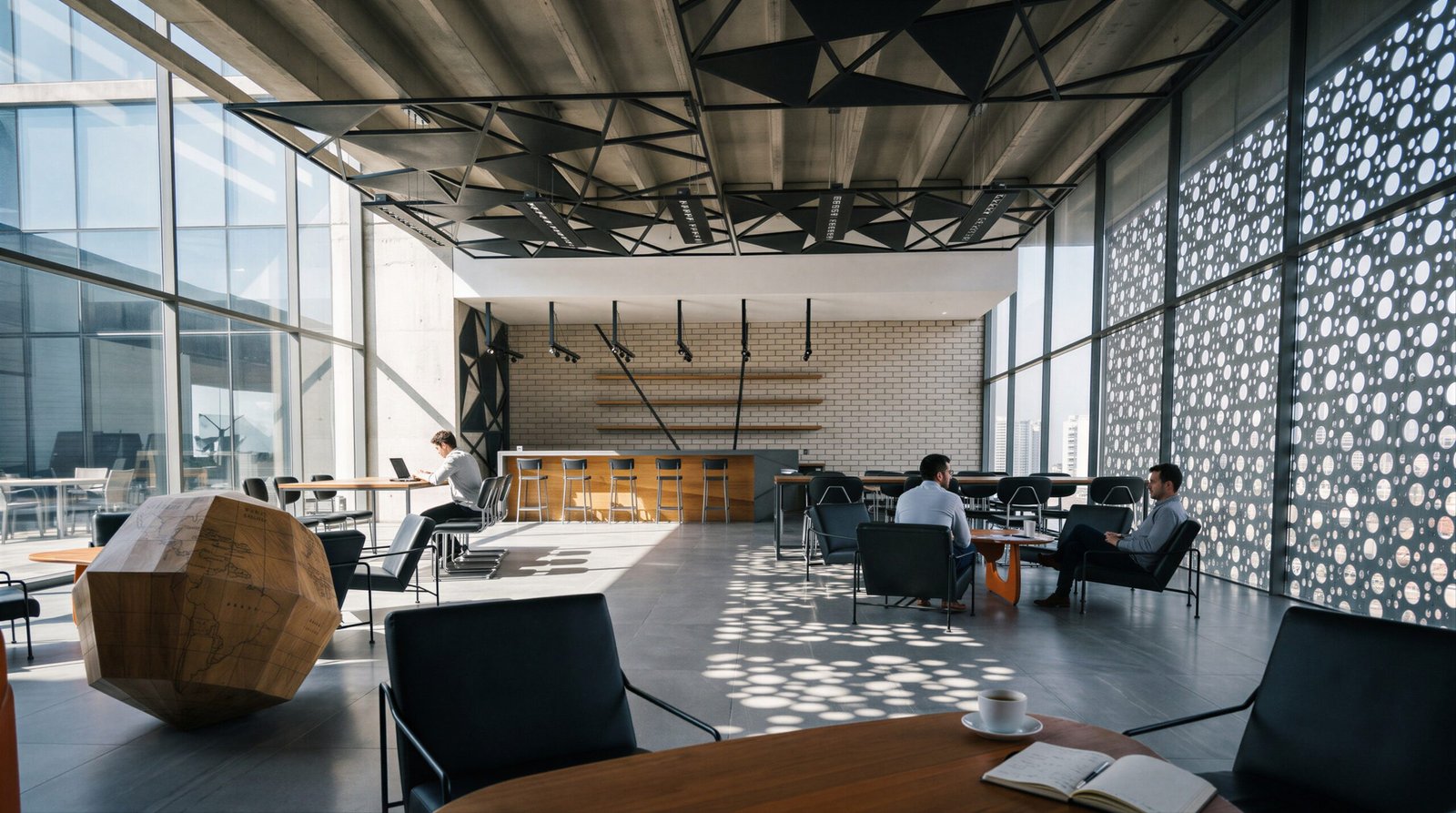 Espacio Idear, render del área de trabajo grupal