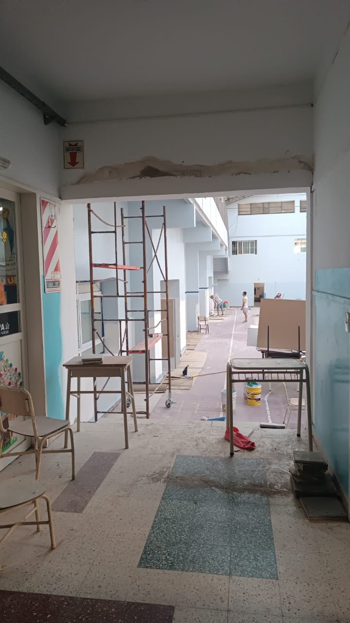 Escuela La Salle Florida, obra en ejecución